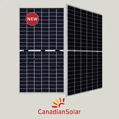 Canadian Solar 440W N-Type panel close-up with aluminum frame